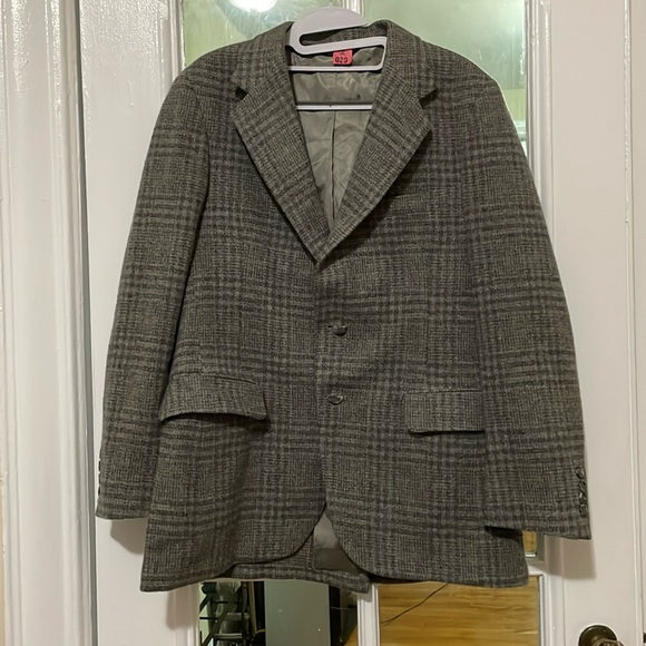 Egon von Furstenberg Other - Egon von furstenberg for men vintage plaid grey men’s suit jacket tweed blazer